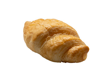 Freshly baked croissant, isolated on white background, png