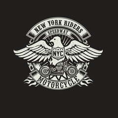New York Riders Speedway Motorcycle vector illustration