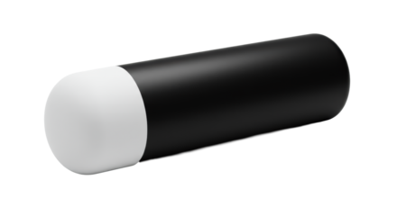 Abstract smooth gradient transitioning from transparent to deep black, with clear contours, isolated on a plain white surface from a top-down view, professional studio lighting. Concept of minimalism