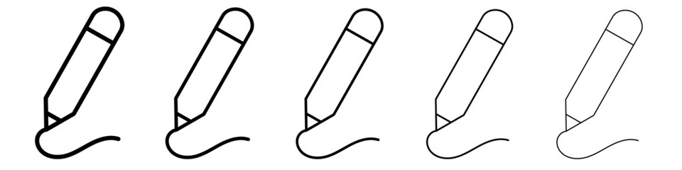 Pencil icon simple illustration logo art