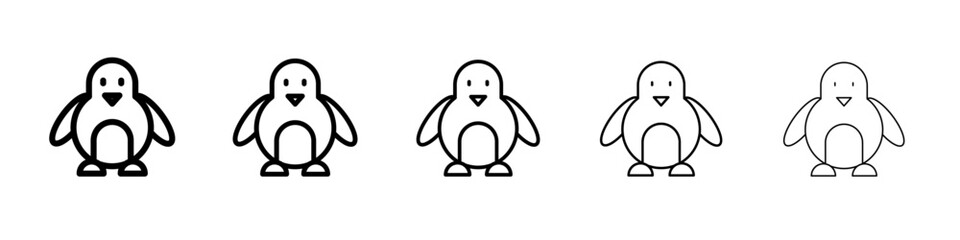 Penguin icon simple illustration logo art