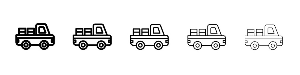 Pickup truck icon simple illustration logo art