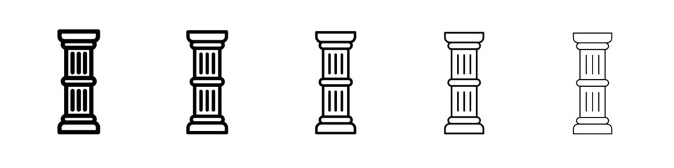 Pillar column icon simple illustration logo art