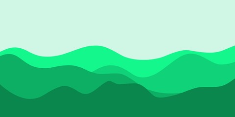 An abstract background with smooth, flowing green waves, ideal for modern graphic design, corporate presentations, and nature-themed projects.