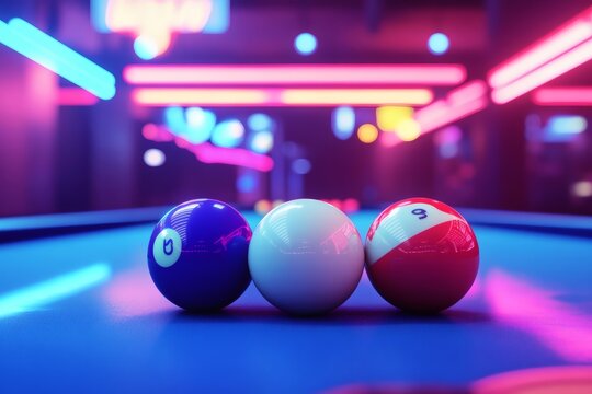 Weekend time with friends in billiards club.