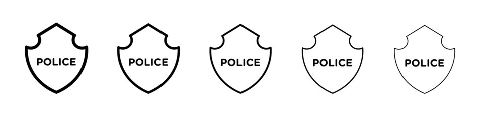 Police badge icon simple illustration logo art