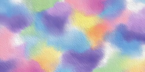 The abstract background of the wall boasts a soft gray texture and delicate pastel shades of blue and pink