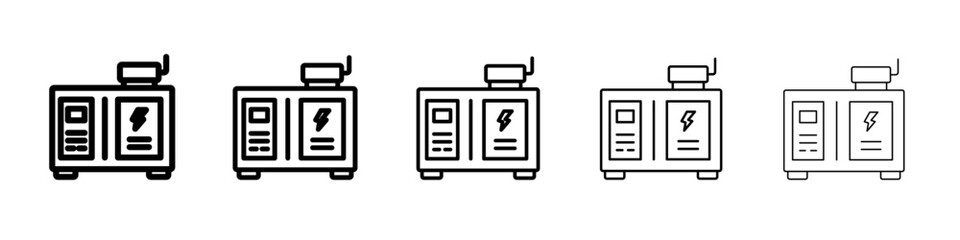 Portable power generator icon simple illustration logo art