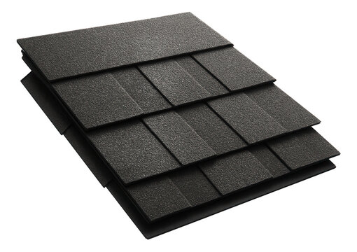 Impact-resistant asphalt shingles, made for a mountain cabin, capable of withstanding hail and severe weather conditions.