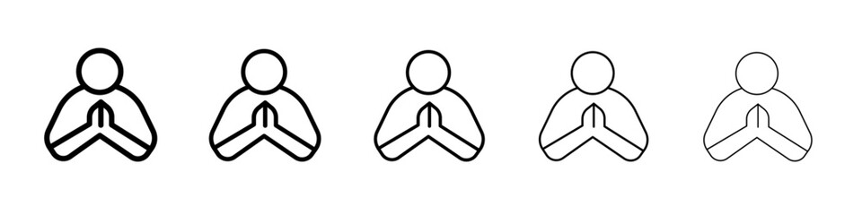 Pray icon simple illustration logo art