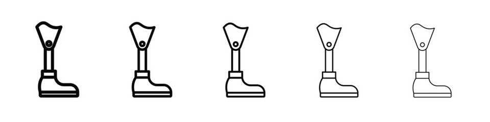 Prosthetic leg icon simple illustration logo art