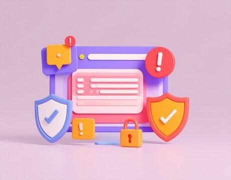 Reskill concept: Cybersecurity basics training for career switchers, alert interface.