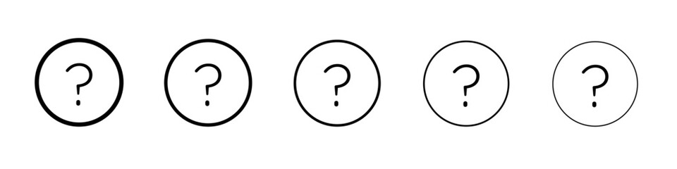 Question mark icon simple illustration logo art