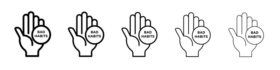 Quitting bad habits icon simple illustration logo art