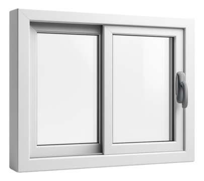 A sliding plastic window for easy opening and space-saving in a compact apartment.