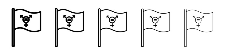 Rainbow LGBT flag icon simple illustration logo art