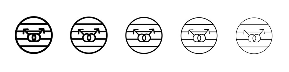 Rainbow LGBT flag icon simple illustration logo art