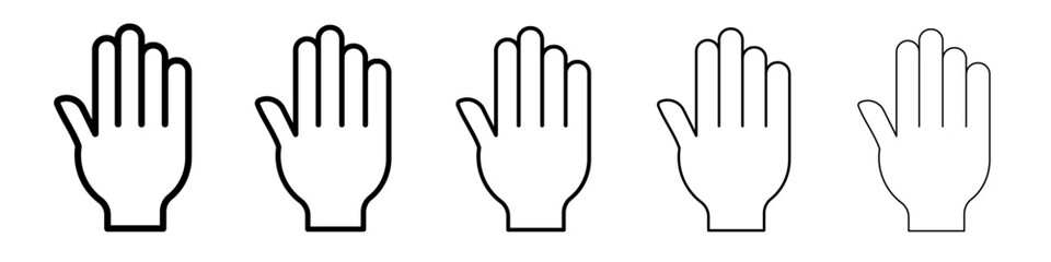 Raised Hand icon simple illustration logo art