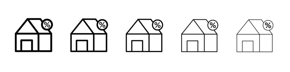 Rate for mortgage icon simple illustration logo art