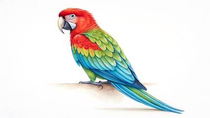Obraz premium Scarlet macaw watercolor