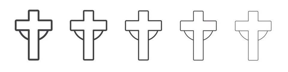 Obraz premium Religion cross icon simple illustration logo art