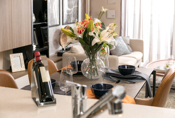 花の飾られた部屋、Living Dining、住宅、居室