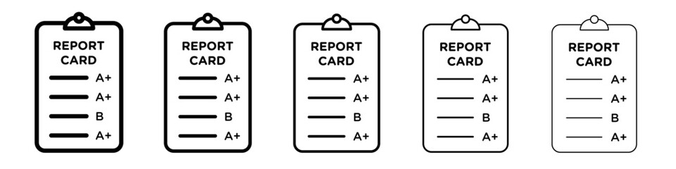 Report card icon simple illustration logo art