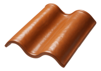 Clay roof tile for a Mediterranean-style home, designed for durability and to withstand harsh weather conditions.