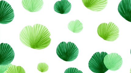 Obraz premium The seamless pattern showcasing Centella asiatica's vibrant green leaves makes it an excellent option for textile design applications like clothing, wallpaper, wrapping paper, scrapbooking, and