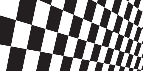 Obraz premium Checkerboard, chessboard, checkered plane in angle perspective. Tilted, vanishing empty floor.