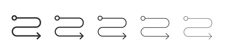 Route start and finish point icon simple illustration logo art