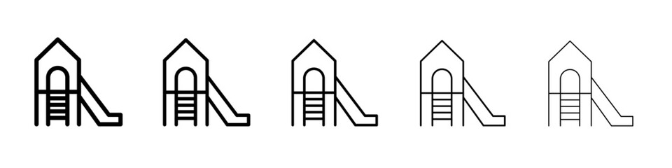 Rubber kid slide icon simple illustration logo art