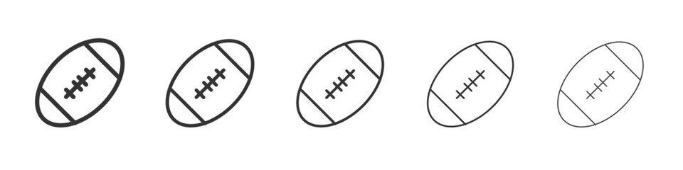 Rugby ball icon simple illustration logo art