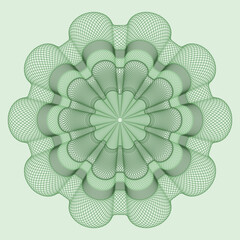 A vector guilloche vignette with background