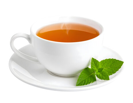 cup of tea with mint