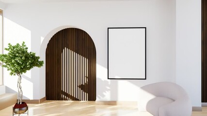 3d render of beautiful interior design, m