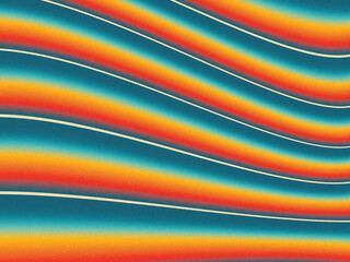 Abstract Wave Gradient Background Teal, Orange, and Yellow Swirls Design