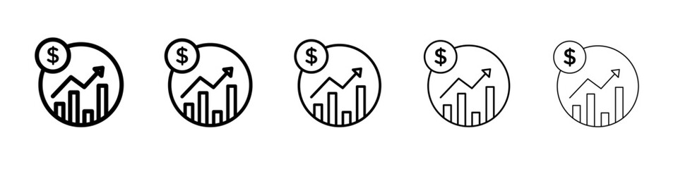 Sales growth icon simple illustration logo art