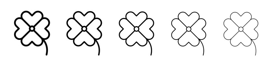 Saint patrick Leaf clover icon simple illustration logo art