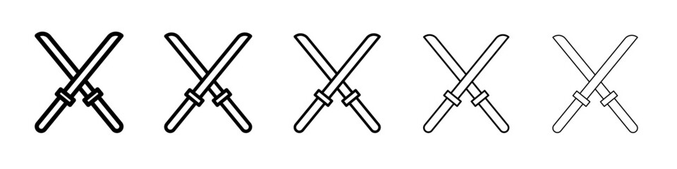 samurai sword icon simple illustration logo art