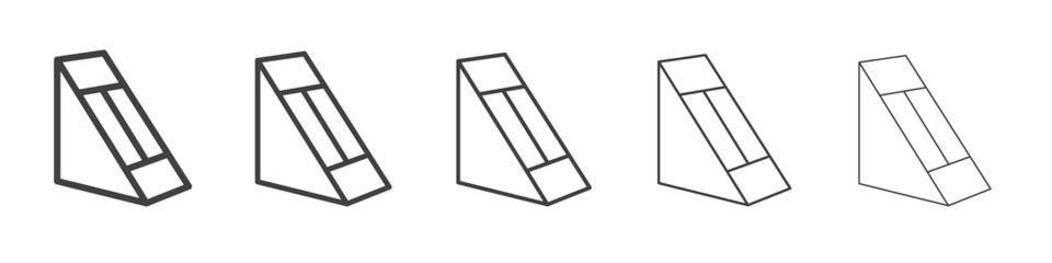 Sandwich box icon simple illustration logo art