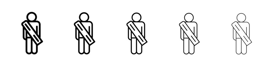 Sash icon simple illustration logo art