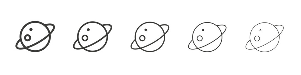 Saturn icon simple illustration logo art © Horoskooppi
