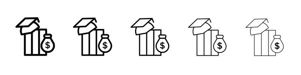 Scholarship icon simple illustration logo art