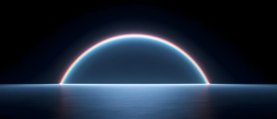 Ethereal glowing horizon at dawn