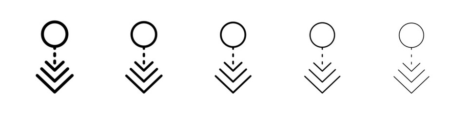 Scroll down icon simple illustration logo art