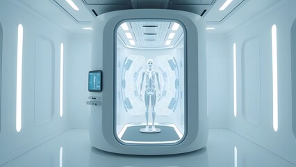 Fototapeta premium Future of Health and Medical Innovation: Exploring Digital Health Technology and the Human Body in a New Era