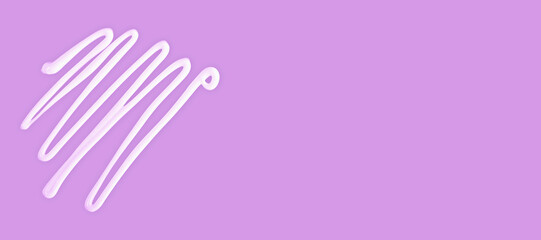 Cream lines on pink lavender background with copy space, cream texture reflects beauty, skincare and calmness. Cream supports softness, cream ideal for cosmetic branding and wellness visuals