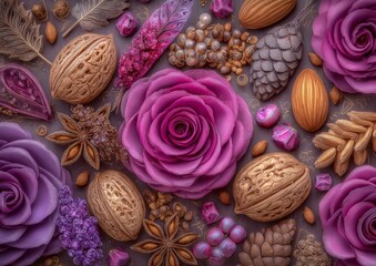 Macro Photography Showcasing Abstract Earthy Biophilic Art Through Natural Elements