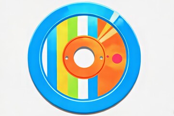 A modern flat graphic illustration represents the nostalgia of 70s, 80s, and 90s discotheques through the depiction of vinyl records, also referred to as LPs or long play music discs, used in DJ